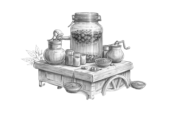 Guzzup bottle design illustration